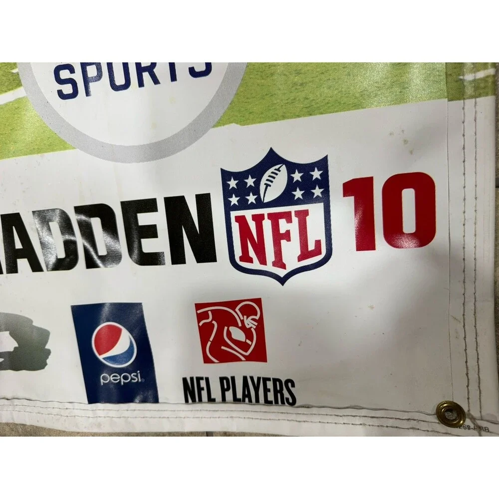 RARE KFC EA Sports Madden NFL 10 Promo Vinyl Banner 53x53 Giant Store Display